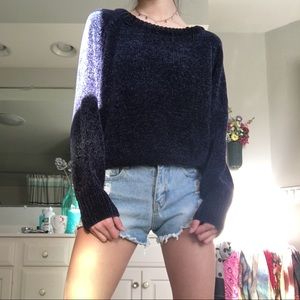Deep Blue Chenile H&M sweater